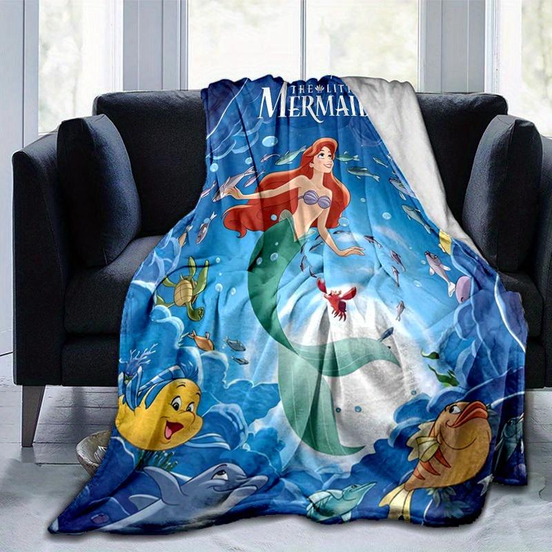 1pc, Disney The Little Mermaid Ariel Home Decor Throw Blanket Soft Coverlet for Couch, Bed, Car, Travel, Camping, Office Nap, Gift Idea
