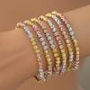 Elegant 18k Gold Beaded Bracelet - Unique European & American Design