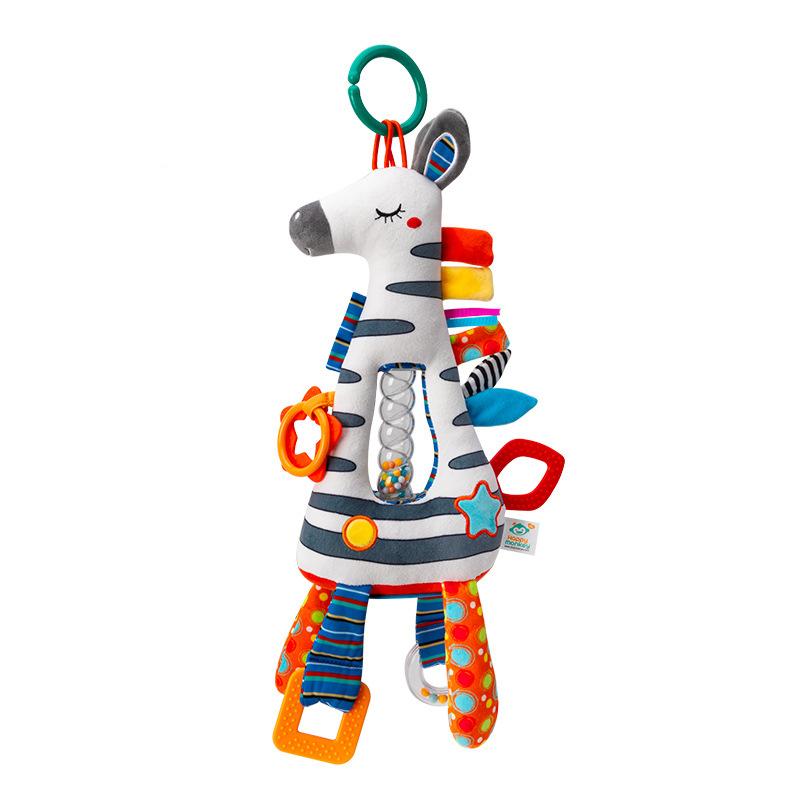New Baby Hanging Toys Rattles Giraffe Animal Stroller Toys Baby Car Seat Stroller Toys Newborn Educational Teether Rattles Toys зебра