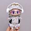 Labubu Doll Outfit Set 15cm 17cm Fashion Hooded Sun Protection Pants Headphones Glasses 4 Or 5 Piece Toy Clothing