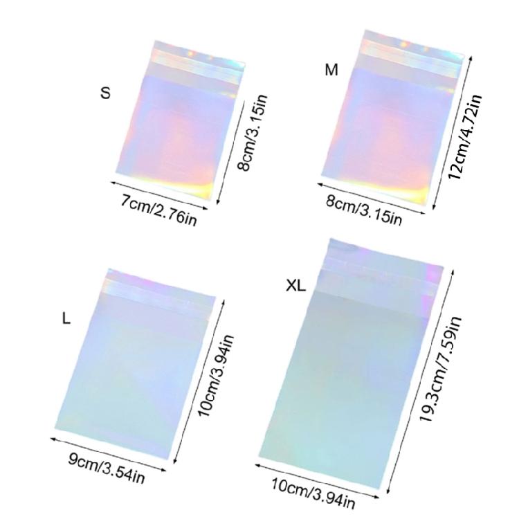 50Pieces Stylish Poly Mailers Metallic Rainbow Envelopes With Quick Self Seal For Safe And Fashionable Shipping