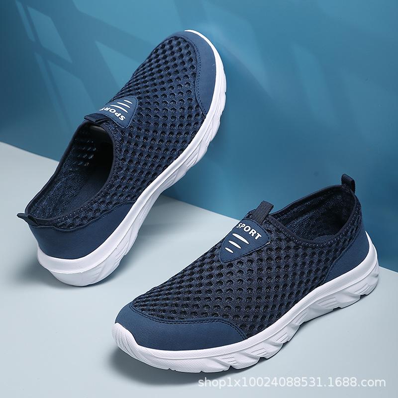 Fashion Summer Men Mesh Hollow Casual Cool Shoes Light Soft Loafers Lazy Walking Trainers Male Sneaker Tenis Masculino Zapatillas Hombre