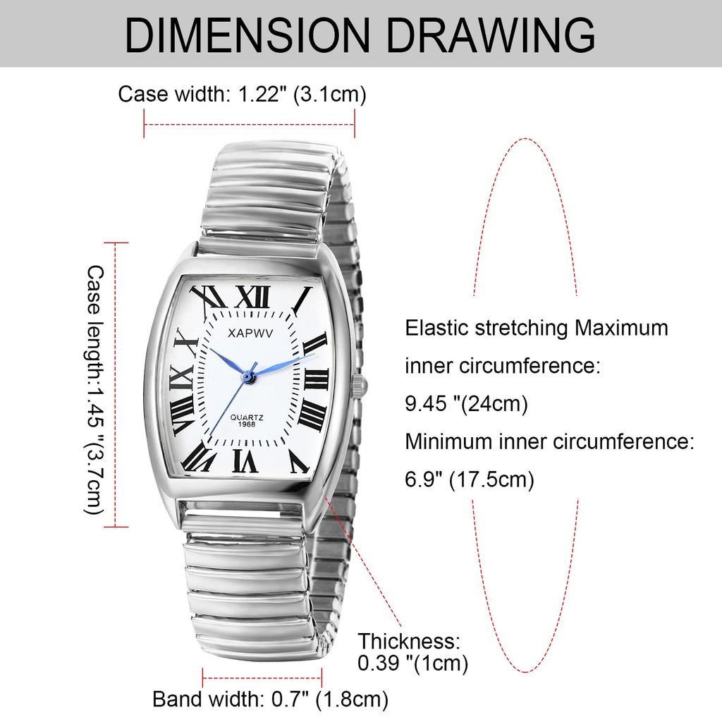 Roman Analog Antique Elastic Quartz and Fashionable Lover Gift Couple's Watches, Alphabet, Display, Square, Style, Stylish, Strap, Watches, Silver,