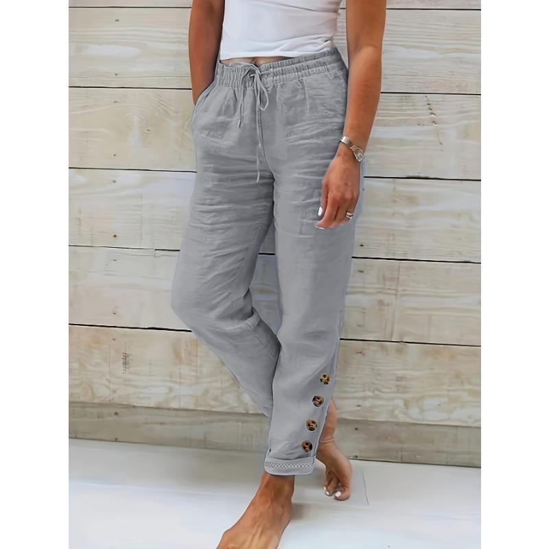 

Женские персонализированные и простые брюки из чистого хлопка XXL