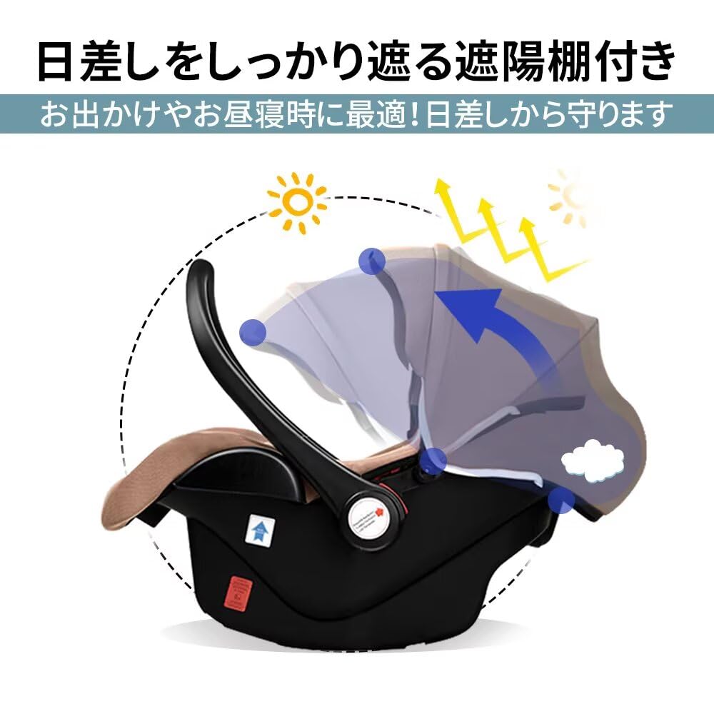 HZDMJ Child Seat ISOFIX for Ages 0 and Easy To EU Safety ECE Washable Comfortable Lightweight Compatible, Up, Install, Standards, Certified, Cover,