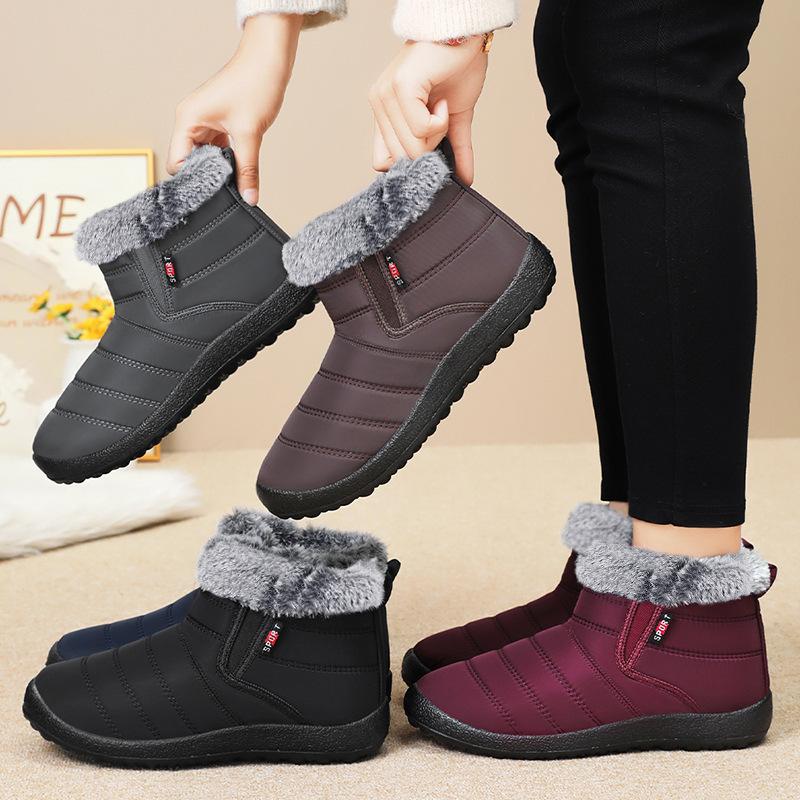 Shoes women's cotton shoes winter piled thickened cotton boots new cold and warm snow boots versatile casual women's boots