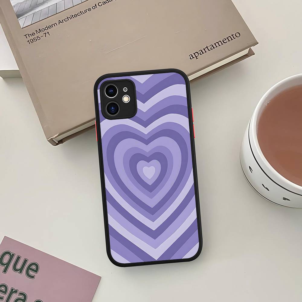 Love Heart Cute Silicone Case For IPhone 16 15 14 13 12 11 Pro Max Plus X XS MAX Shockproof Matte Cover