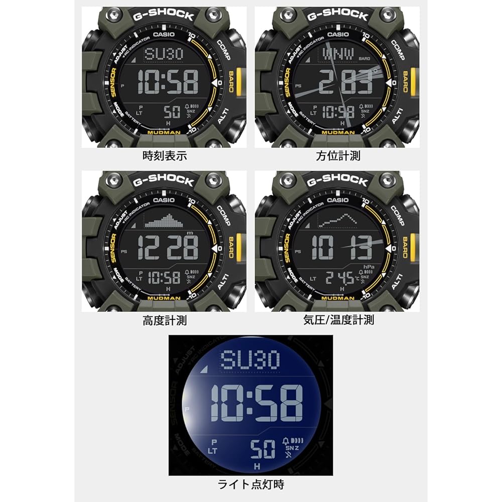 Casio G-Shock Mudman GW-9500-3JF Men's Watch Solar Powered Eco-Friendly Material Khaki