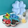 Four-Leaf Clover Drop-Resistant Divided Snack & Fruit Plate