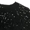 AMERI UNDRESSED Long Sleeve Cotton Knit Long Dress M Black Race Women Used
