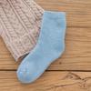 Unisex Thick Wool Terry Socks: Large Size, Warm, Mid-Tube, Solid Colors, Plus Velvet for Autumn and Winter