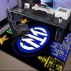 Inter FC Crest Printed Office Carpet Chair Cushion  Entryway Rug, Rugs for Living Room, Bedroom Christmas gifts