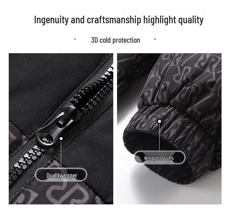 Couple Style Short Winter Down Jacket - Thick, Cold-Resistant, Hooded, 90% White Duck Down