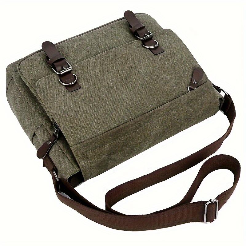 Retro Canvas Tasche, Herren Geschäftsreise Tasche, College Tasche, Schultertasche mit großer Kapazität, Lässige Umhängetasche, Herren Tasche
