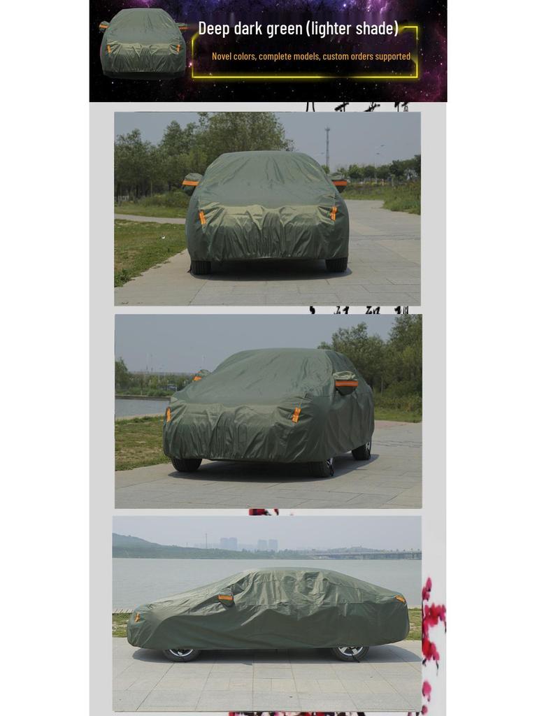 Oxford Cloth Car Cover - Thickened, Antifreeze, Sun & Rain Protection, Heat Insulation for Snow and Frost