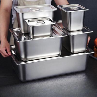 WUHE 304 Stainless Steel 1/4 GN Food Pan with Lid