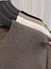 Men's Trendy Solid Color V-Neck Wool Sweater for Autumn/Winter - Base Layer Casual Knit Pullover