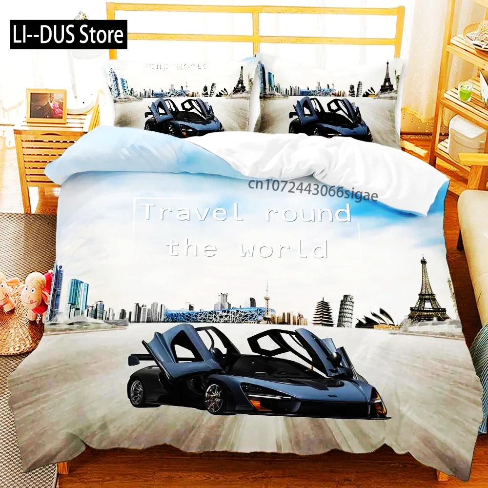 Race Car Extreme Sports Cool Car Sports Bedding Set Boys Girls Twin Queen Size Duvet Cover Pillowcase Bed Boys Adult