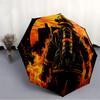 1pc Firefighter Hero Automatic Folding Umbrella - Compact 8-Rib Design, Durable Plastic & Iron, Lightweight for Outdoor Daily Use153