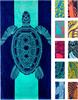 Strandtücher Tropische Tiere Blau Einzigartiges Design Mehrere Größen Baumwolle Badetücher Geeignet für Kinder und Erwachsene