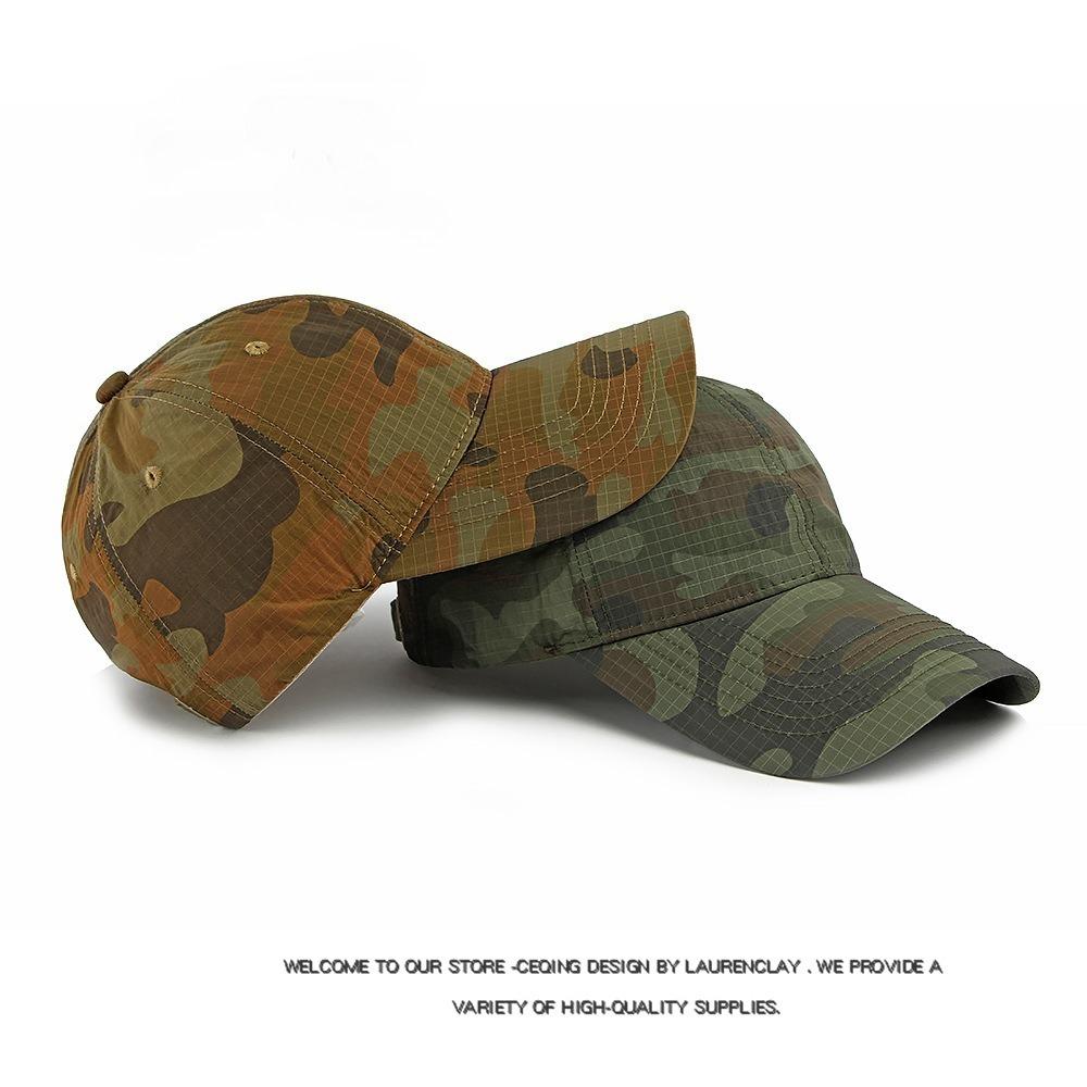 New Summer Camouflage Baseball Cap Outdoor Hiking Quick Dry Sun Hat Vintage American Style Unisex Dad Hat