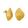 Irregular Line Texture S925 Silver Needle Stud Earrings Niche Design Light Luxury High-End Temperament Earrings