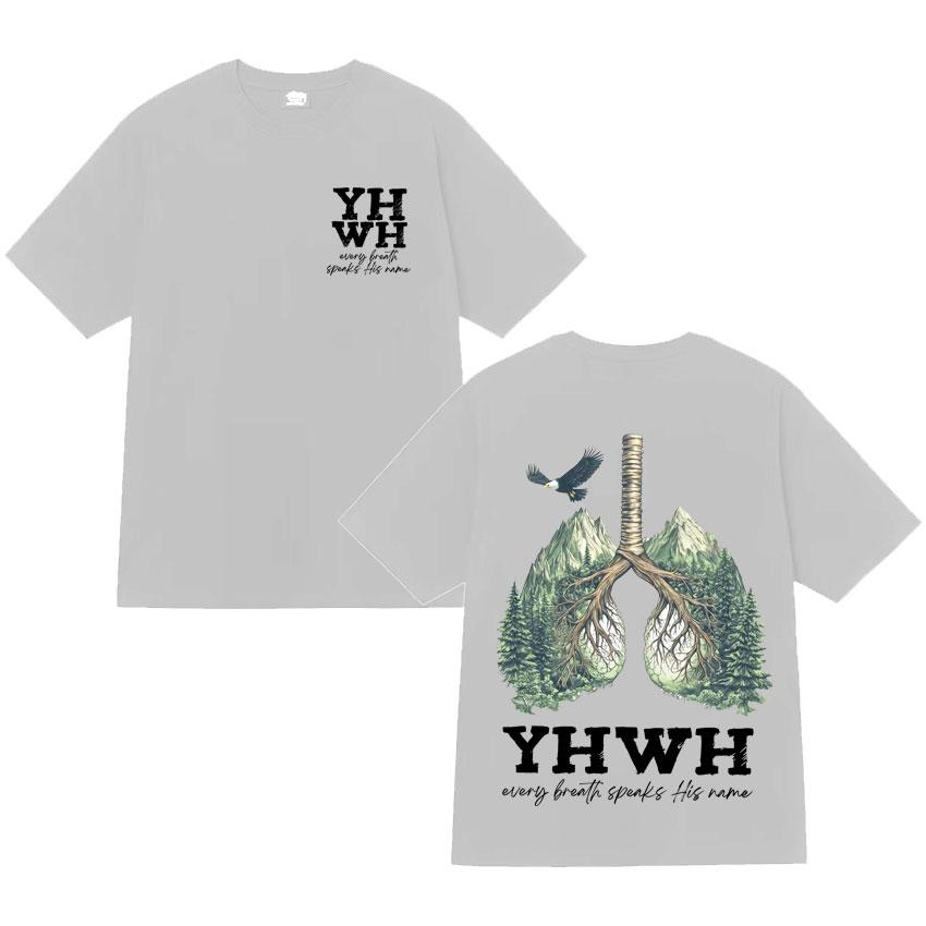 T-shirt Grafica Cristiana Gesù Yhwh Cotone Comfort Manica Corta T-shirt Estiva Uomo Donna Moda Girocollo Harajuku T-shirt Accogliente