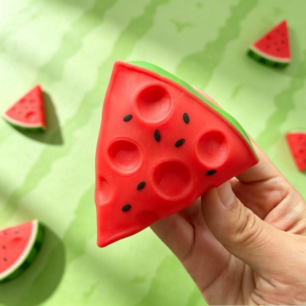 Shapable Crispy Watermelon Hand Relax Blocks Filled Squishy Boys Girls Crunchy Squeeze Kids Adults