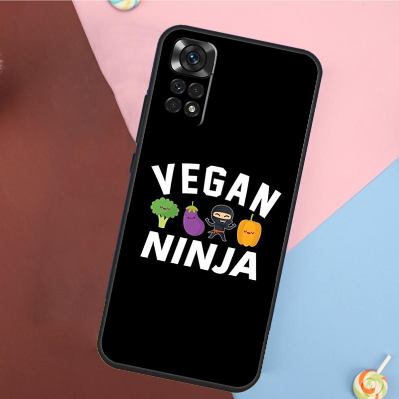Vegan Pattern Cover For Xiaomi Redmi Note 14 13 Pro 12 11 9 10 9S 10S 11S 12S Redmi 14C 10C 12C 13C Case