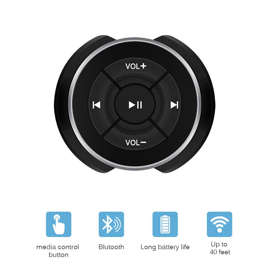Wireless Bluetooth Media Steering Wheel Remote Control Buttons Mp3 Music Player