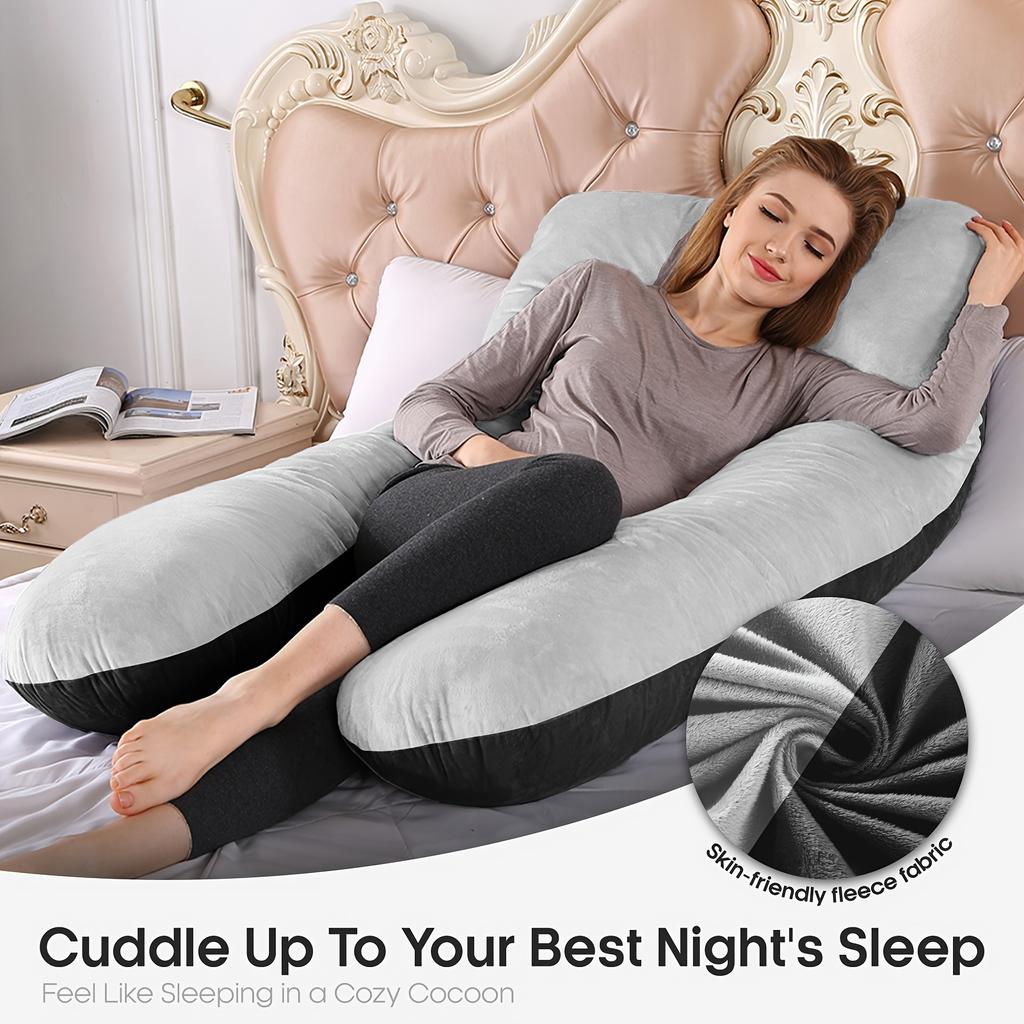 2025 New U-Shaped Extra Large Pregnancy & Adult Luxury Full-Body Maternity Sleep Pillow,Ideal for Side Sleepers