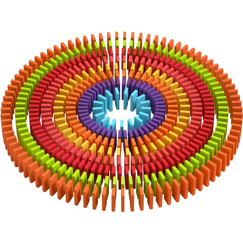 Pädagogische Domino-Bausteine für Kinder und Erwachsene - Perfekt für Wettbewerbe und Geschenke