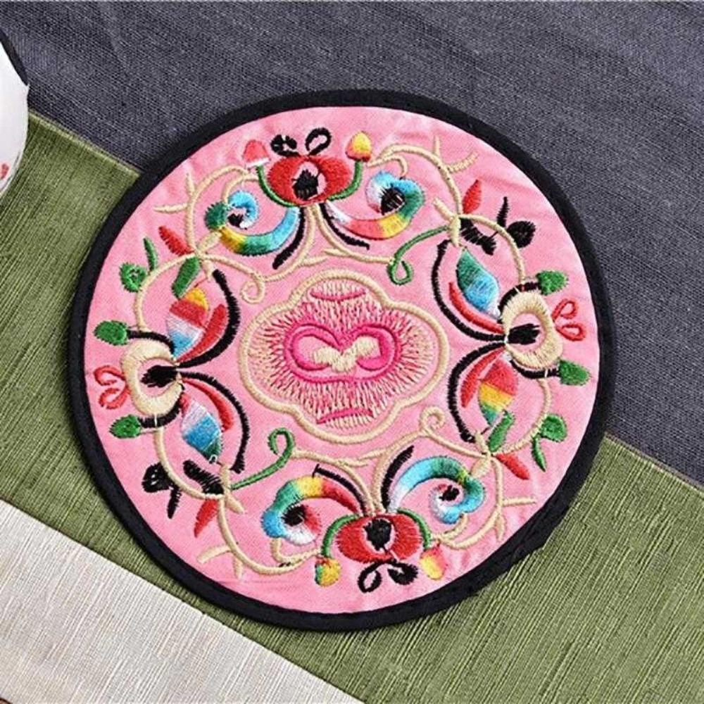 Round Coaster Cloth Teacup Placemats Tableware Mat Table Mats  Teacup