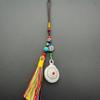 Retro Creative Style Alloy Car Tassel Hanging Ornament Ethnic Style Tourist Spot Gift Keychain Jewelry Accessory
