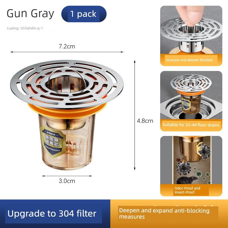 German Anti-Odor Drain Core Bathroom Insect-Proof Hair Filter Net Sewer Pipe Anti-Odor Sealing Cover