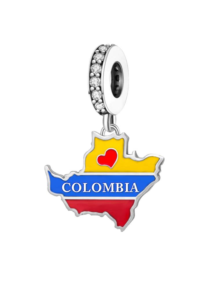 Copper Columbia Various Countries Pendant Charm Ball Suitable For Bracelets Diy For Women'S High Quality Jewelry