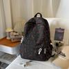 Schoolbag Fashion Printed Backpack Junior High School School Bag Women's High Value ins Wind Large Capacity Commuter Light Casual Backpack