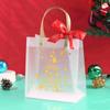 Pack Of 8 Christmas Gift Bags Transparent Candy Holder with Handle Stylish PVC Storage Pouches for Holiday Presents