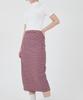 JUSTHANG Check Long Skirt [Red]