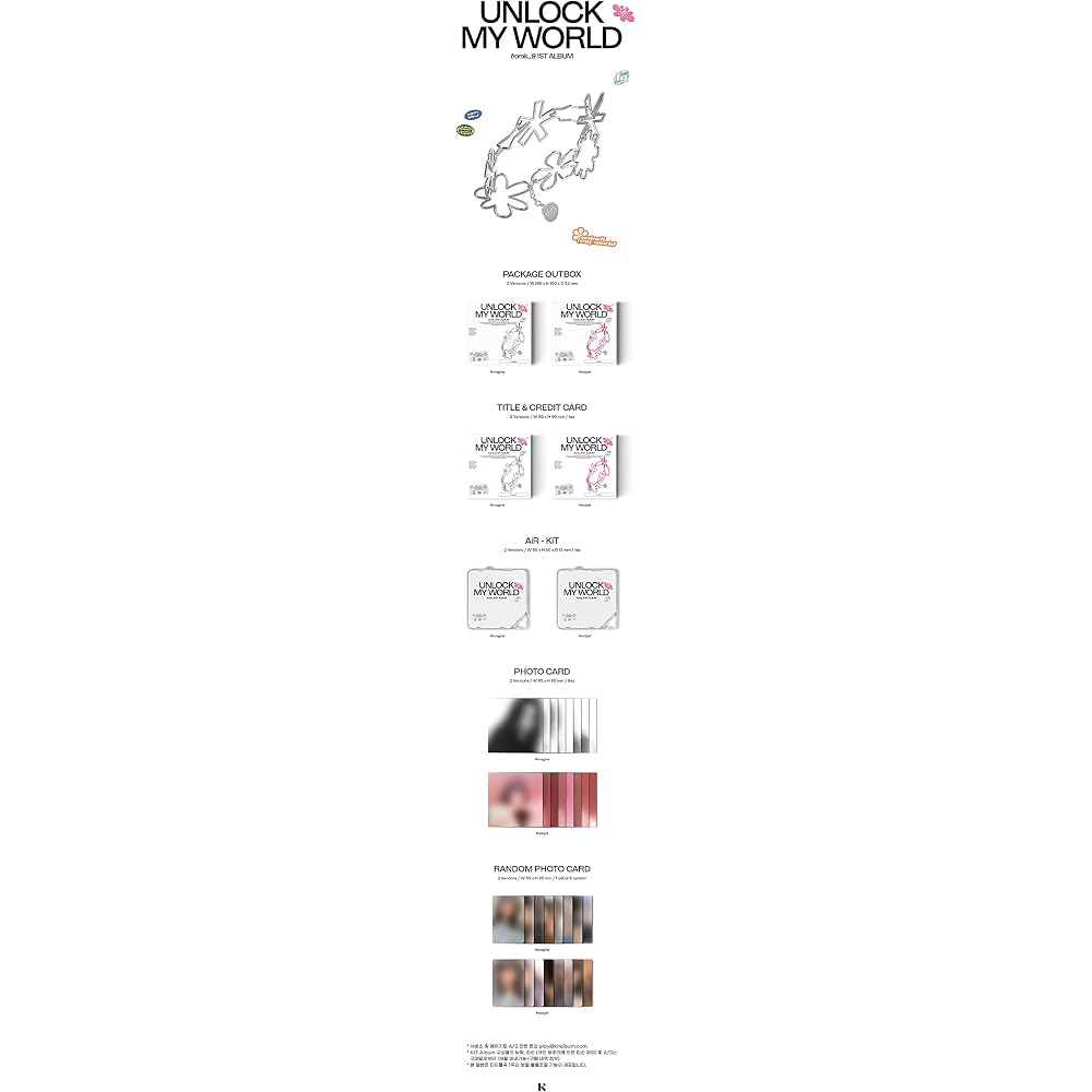 Fromis_9 Unlock My World 1st Album Contents+Tracking Sealed (KiT SET(#imagine+#notyet))