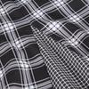Women's Retro College Style Color Contrast Patchwork Check Low Waist Slimming All Matching Simple Skirt