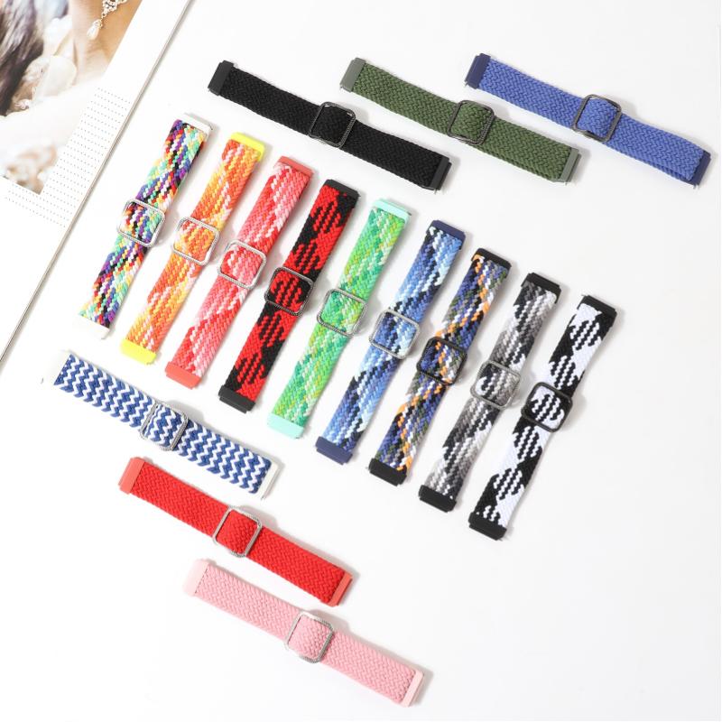 Nylon Braided Loop Strap For Huawei Band 9/8/7 Adjustable Elastic Sports Bracelet Wristband Correa for Huawei Band 8 Accessories