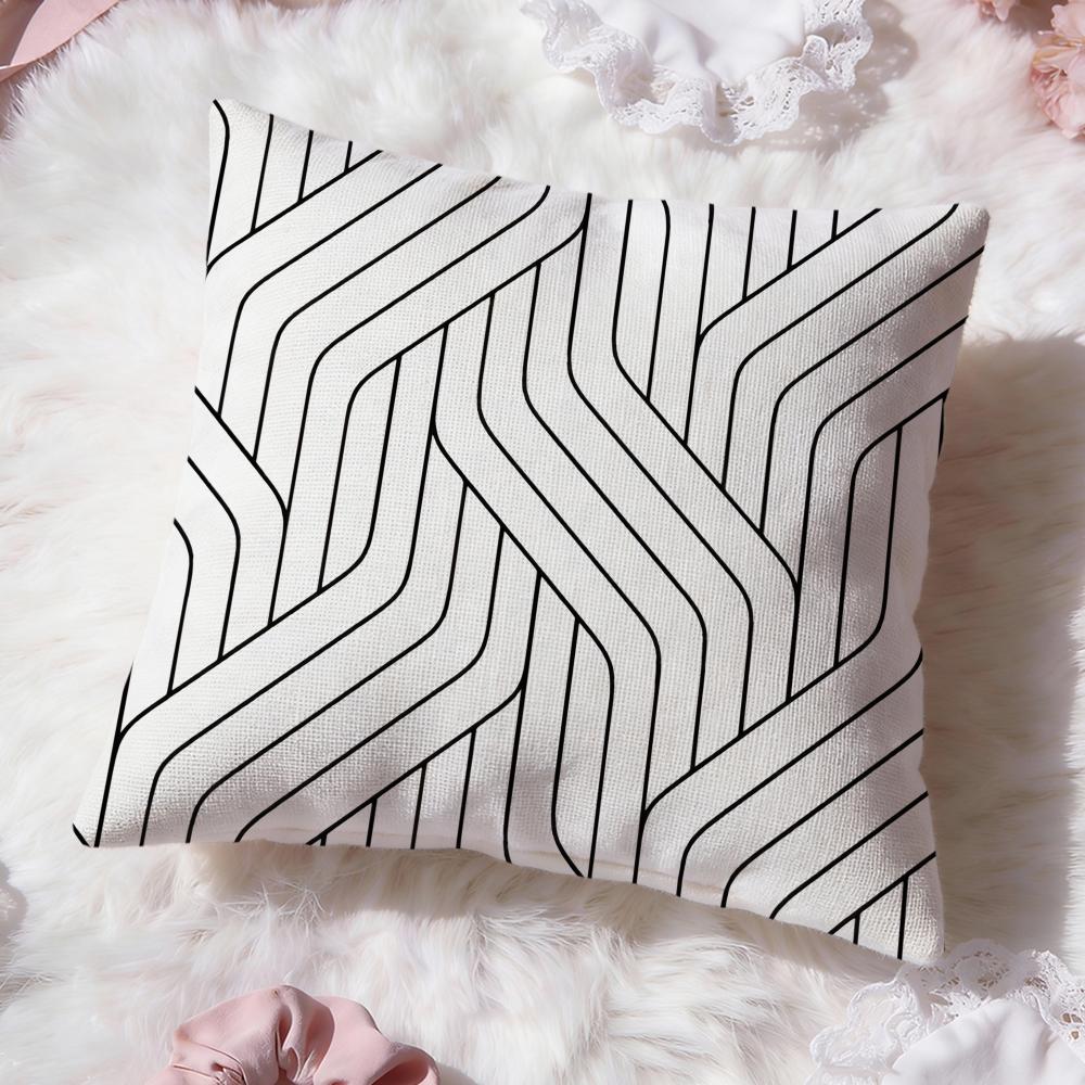 Geometric Patterns Cushion Cover Premium Comfort Reversible Pillow Cove Two In One Design for Any Room  Car Interior