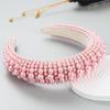 European American High-End Women's Headband New Style Full Pearl Sponge Hairband Simple Personalized Hair Accessory