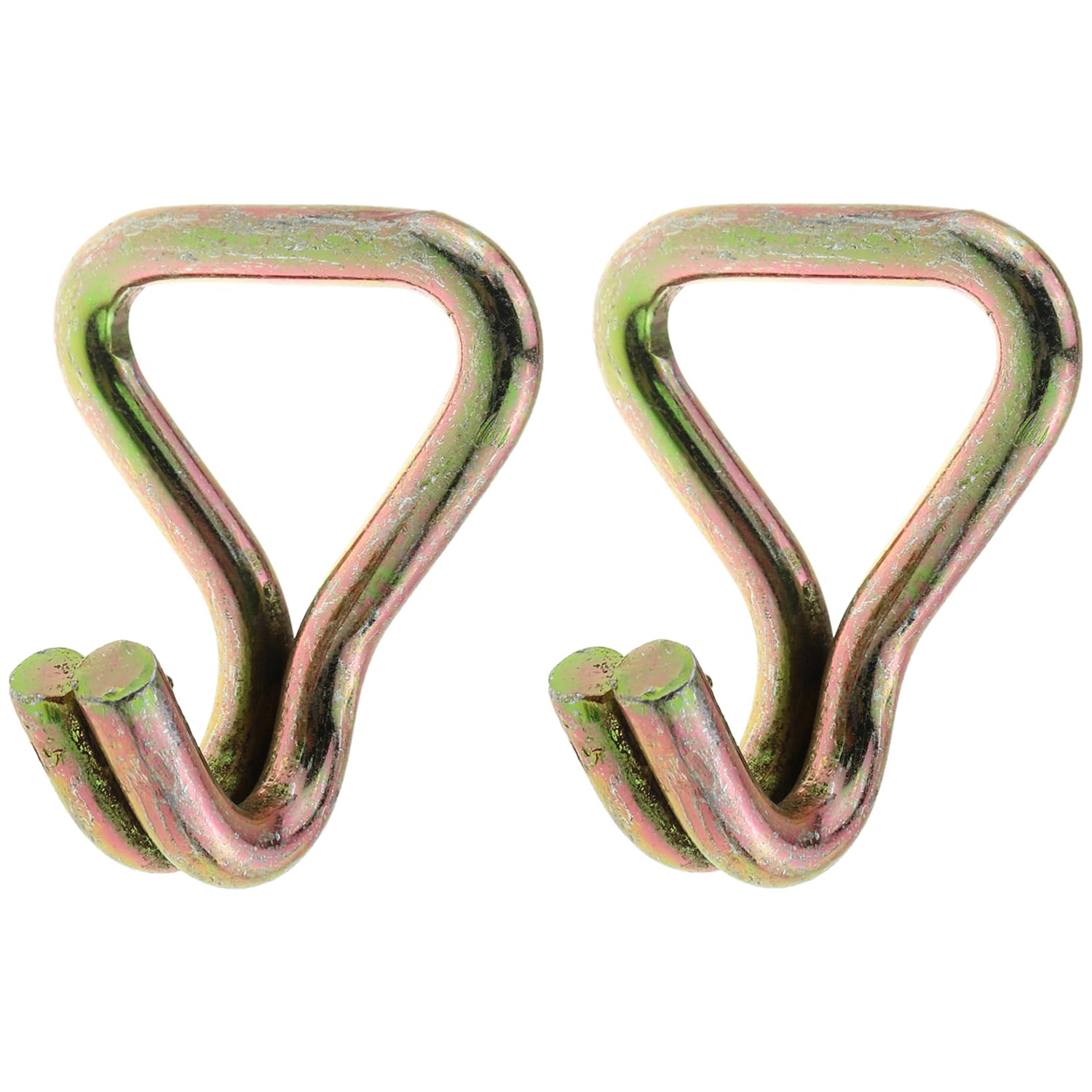

Heyous 2 Double J Hooks Heavy Duty Steel Ratchet Strap Hook Load 6600lb Tensioner 1.5 inch