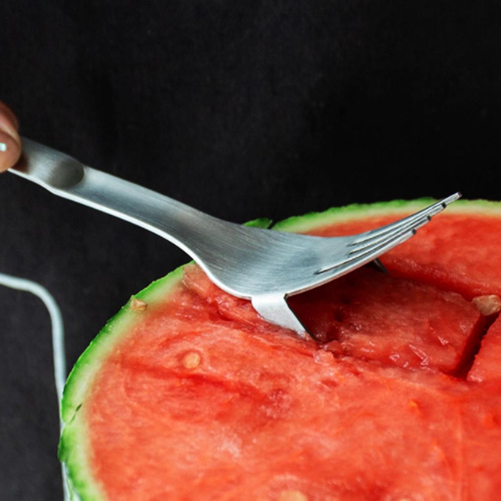 Wassermelonen-Schneidegabel-Schneider zum Schneiden und sofortigen Essen