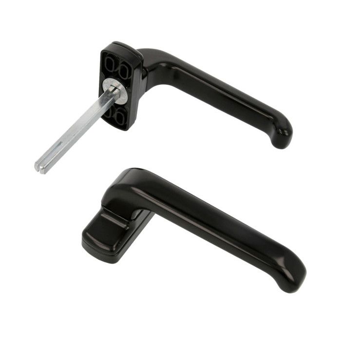 Béquille double - AMIG - EPSILON - Aluminium - Noir - 132 x 70 mm