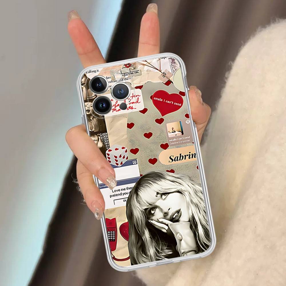 Custodia per telefono Singer S-Sabrina C-Carpenter Adatta per iPhone 16 15 Promax iPhone 14 11 12 High End 13 Pro Silicone