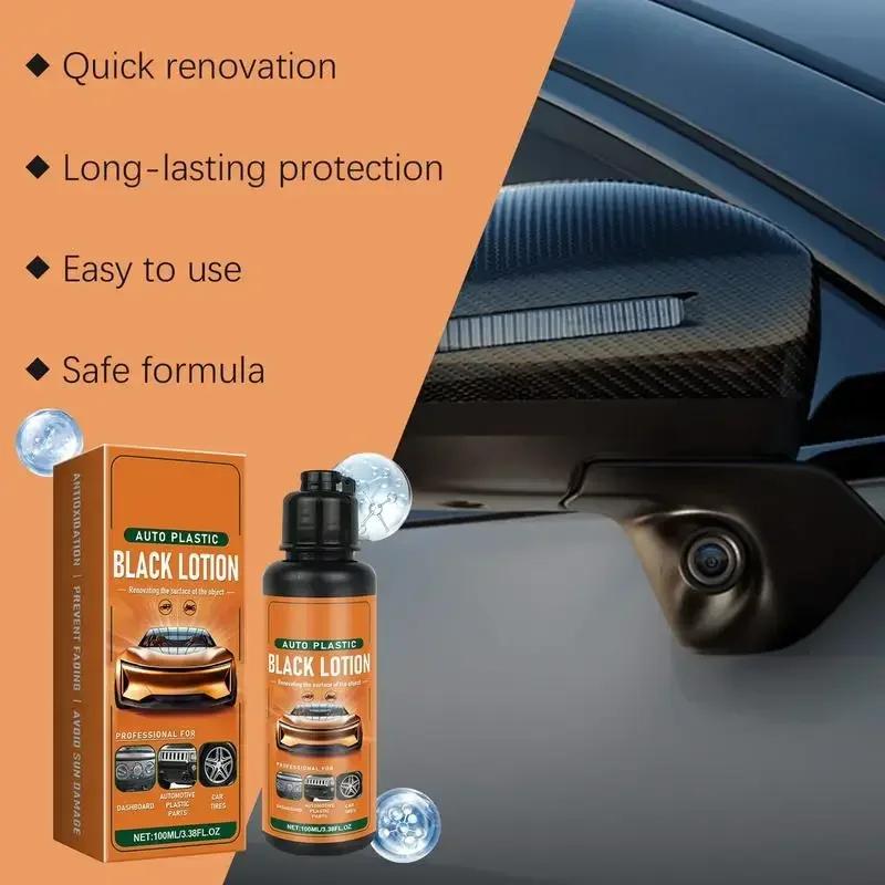 Car Plastic Restorer Care Agent Back Gloss Car Cleaning Product Plastic Leather Restore Auto Polish And Repair Coating Renovator