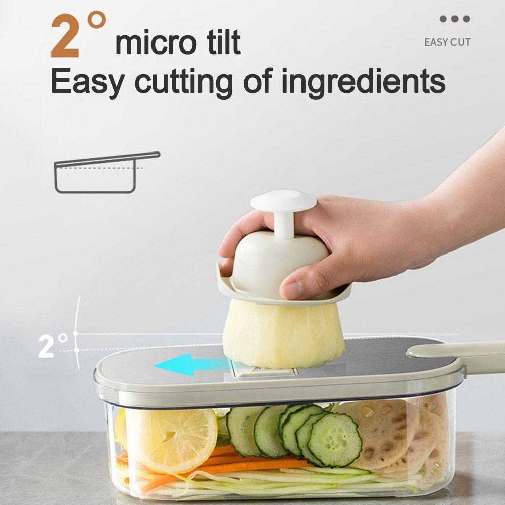 Durable 6 In 1 Vegetable Slicer Stainless Steel Multifunctional Cheese Grater Manual Potato Julienne Shredder Kitchen